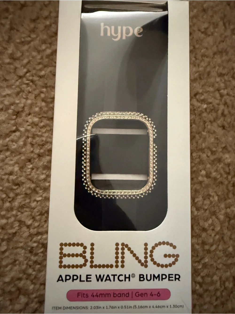Hype Gold Rhinestone Apple Watch Bumper Case